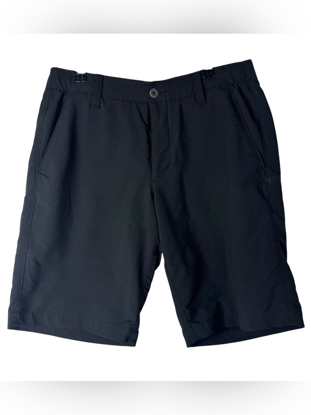 Under Armour Black Flat Front Golf Shorts 32